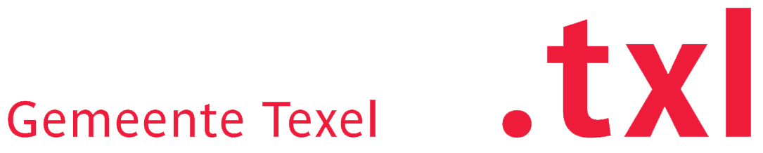 Texel als eilandnaam in rode letters met een punt ervoor, benadrukt als herkenbare locatie.